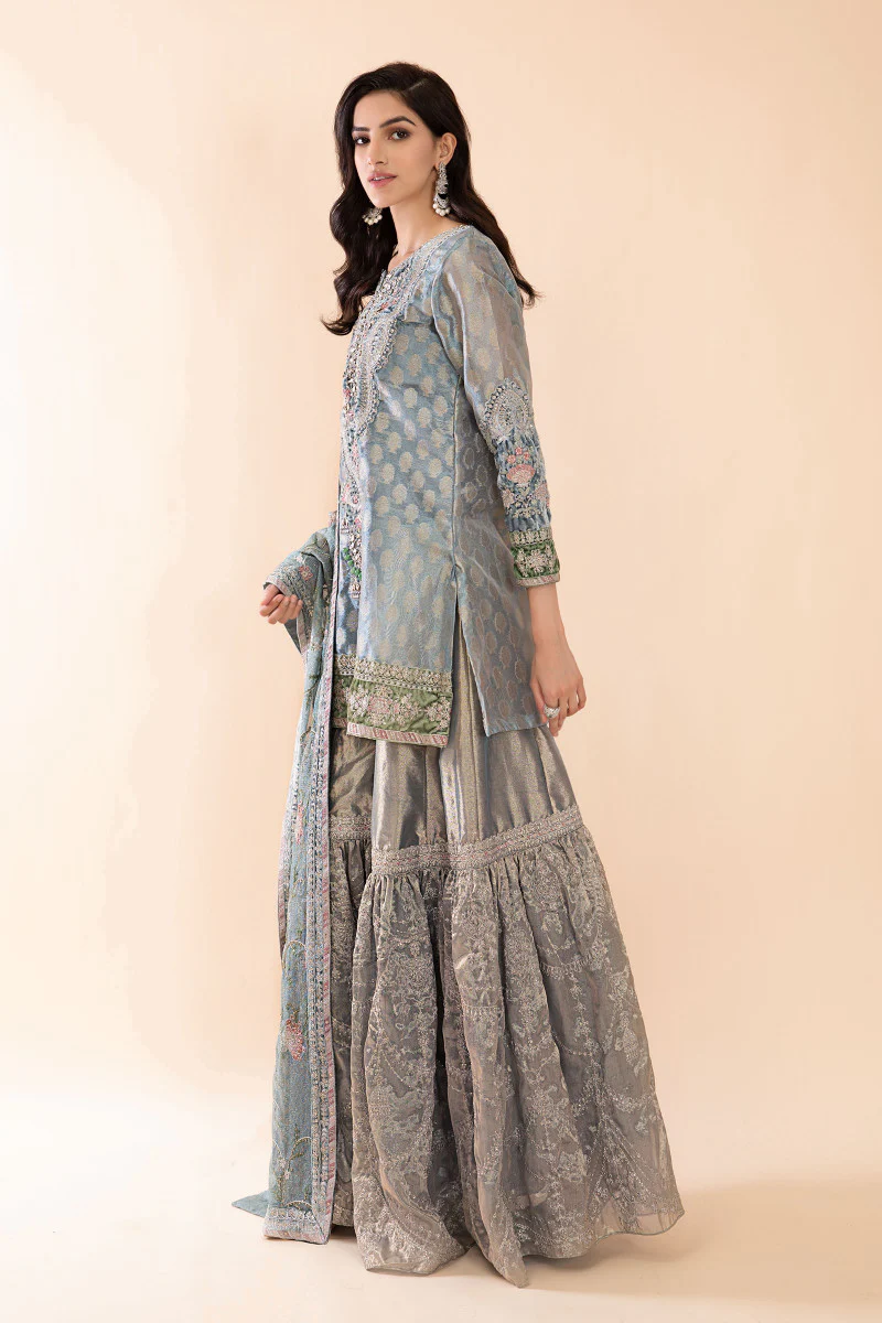 Suit Pearl Blue and Ash Pink BDS-2403 - Image 2