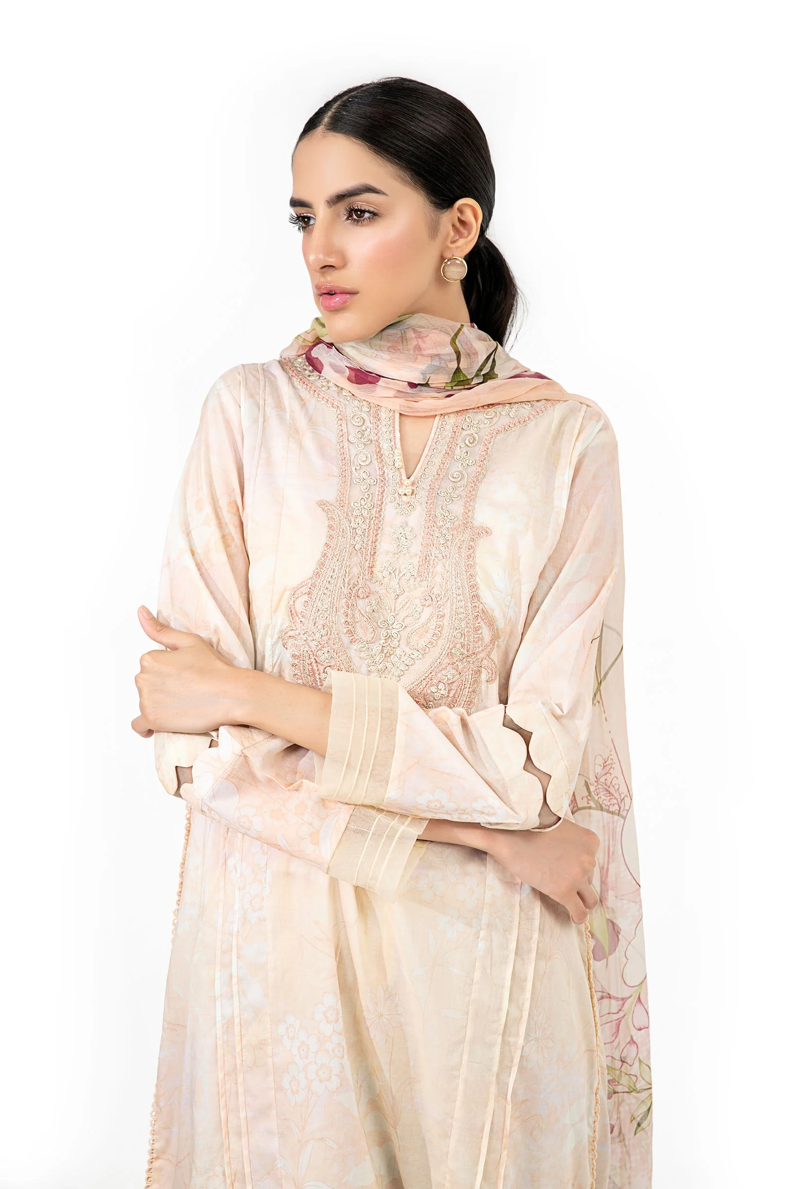 Shirt Peach Printed BUTW22S024 - Image 2