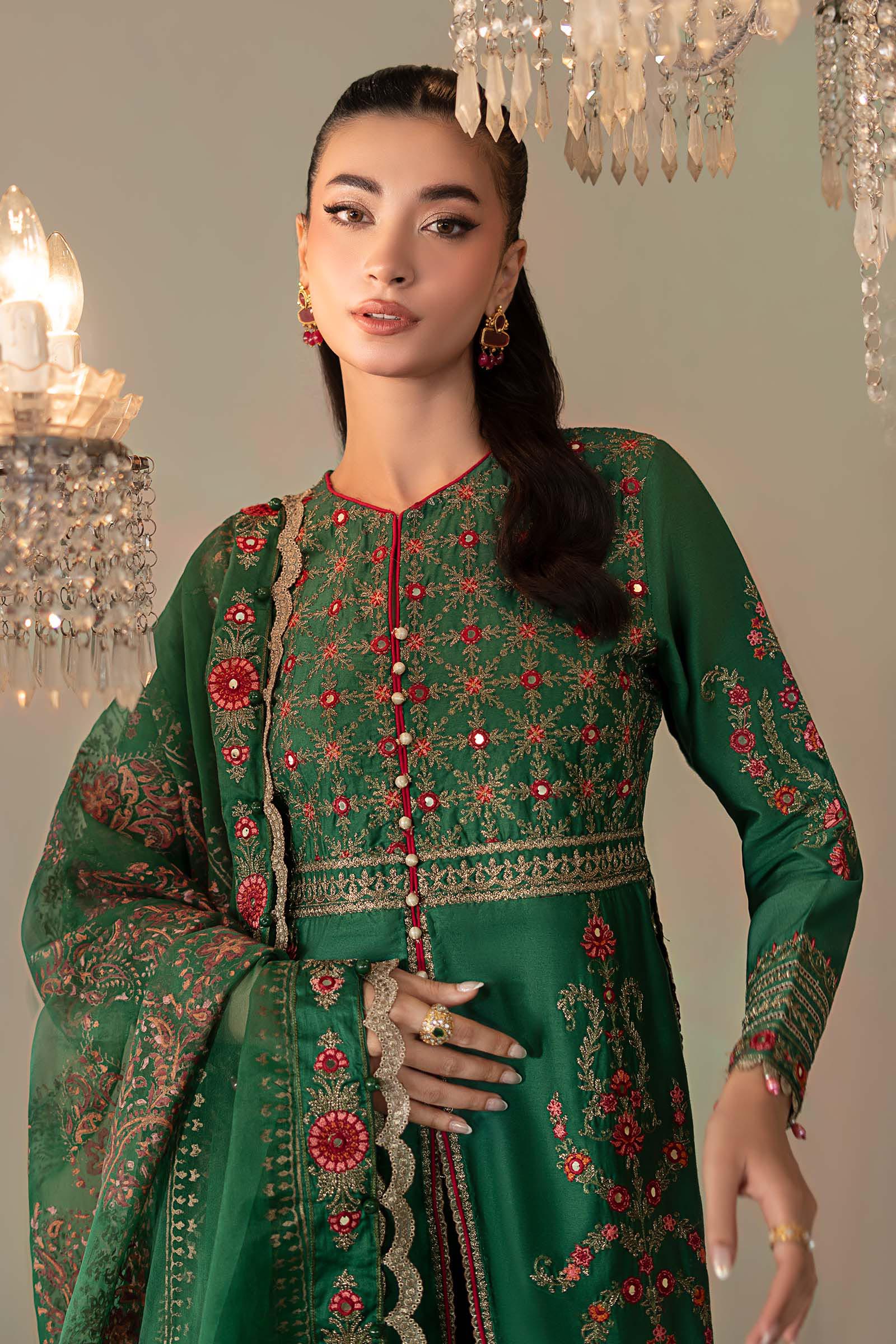 3 Piece Embroidered Cotton Satin Suit | CSS-811 - Image 2
