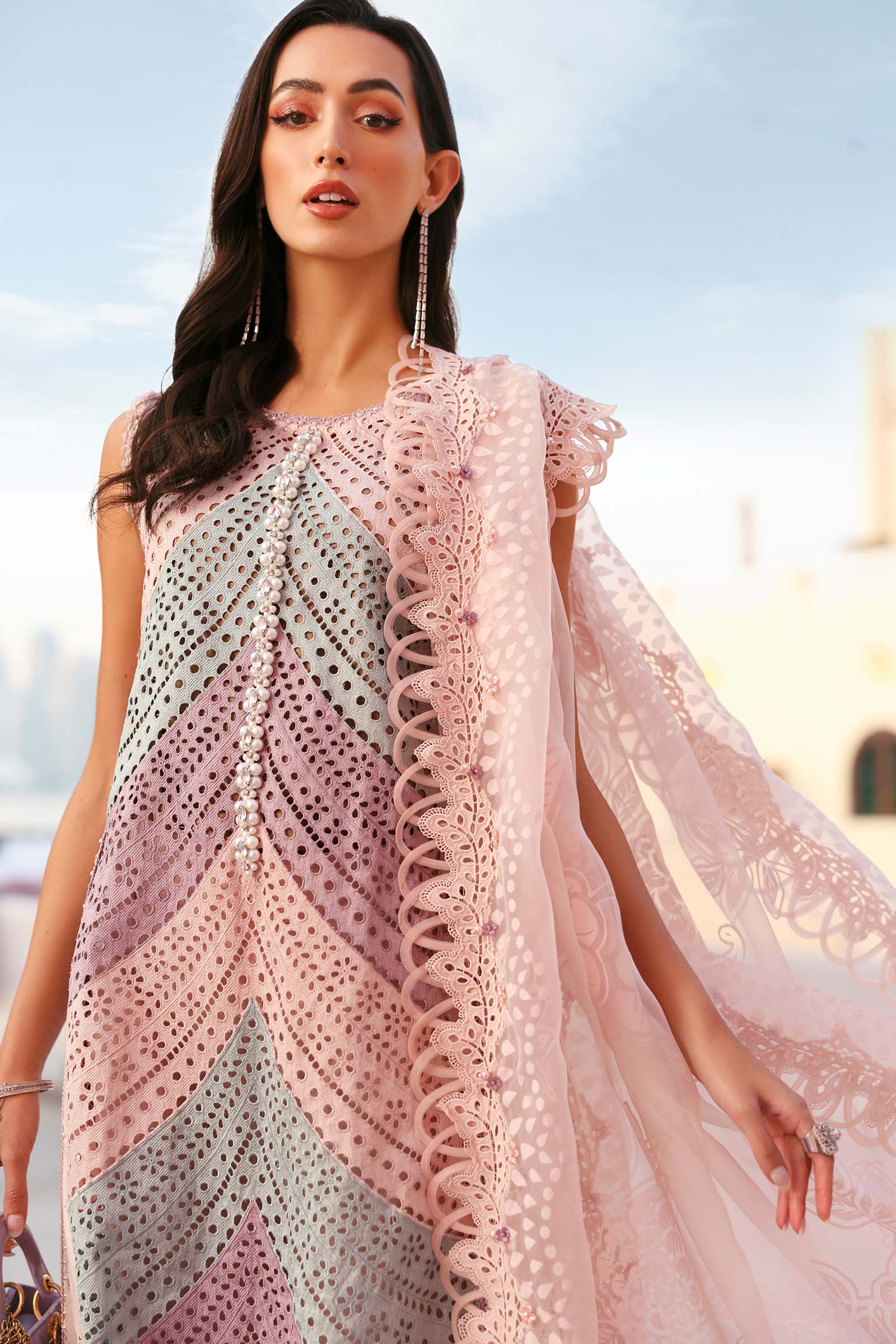 3 Piece Unstitched Embroidered Lawn Suit - Image 6