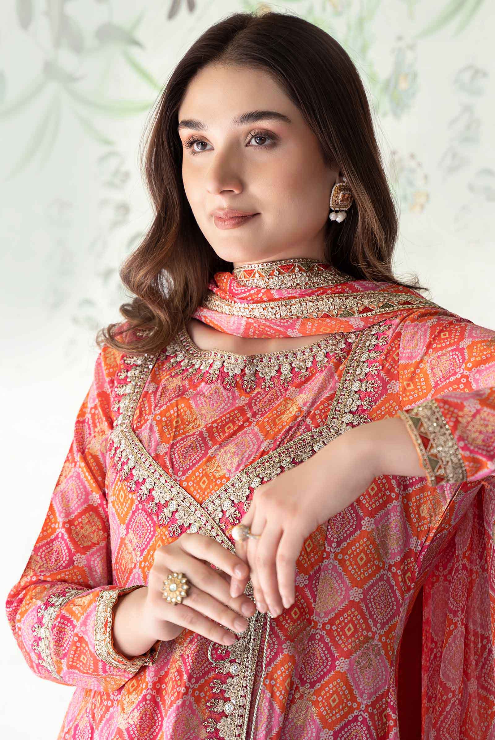 3 Piece Printed Jacquard Broshia Suit - Image 3