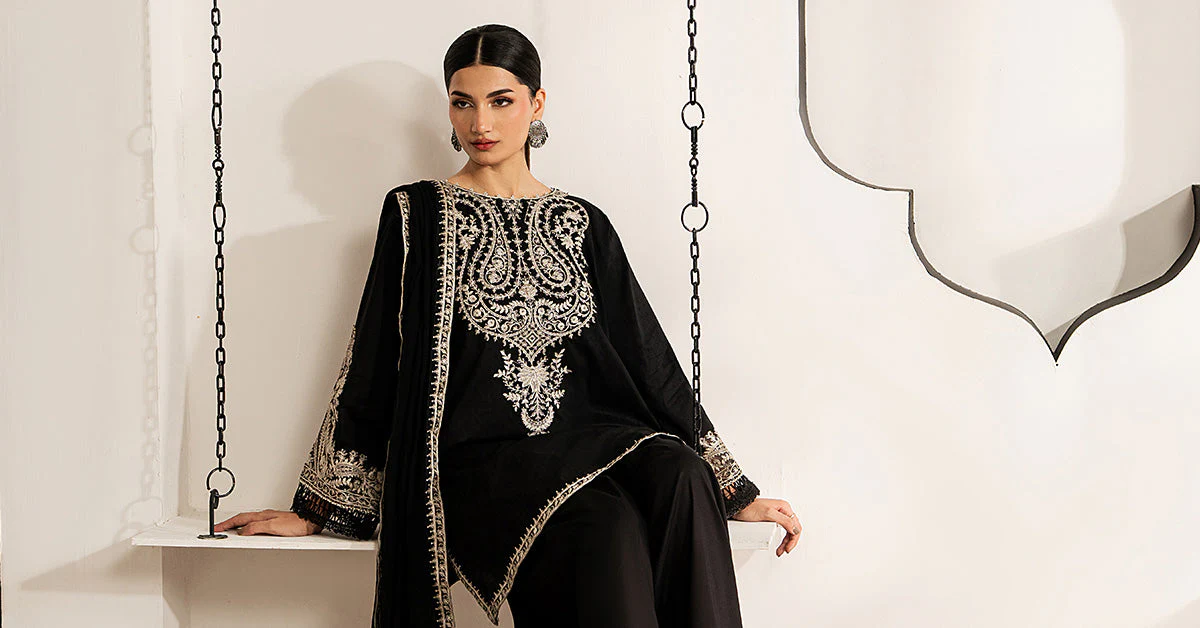 3 Piece Embroidered Dobby Lawn Suit - Image 8