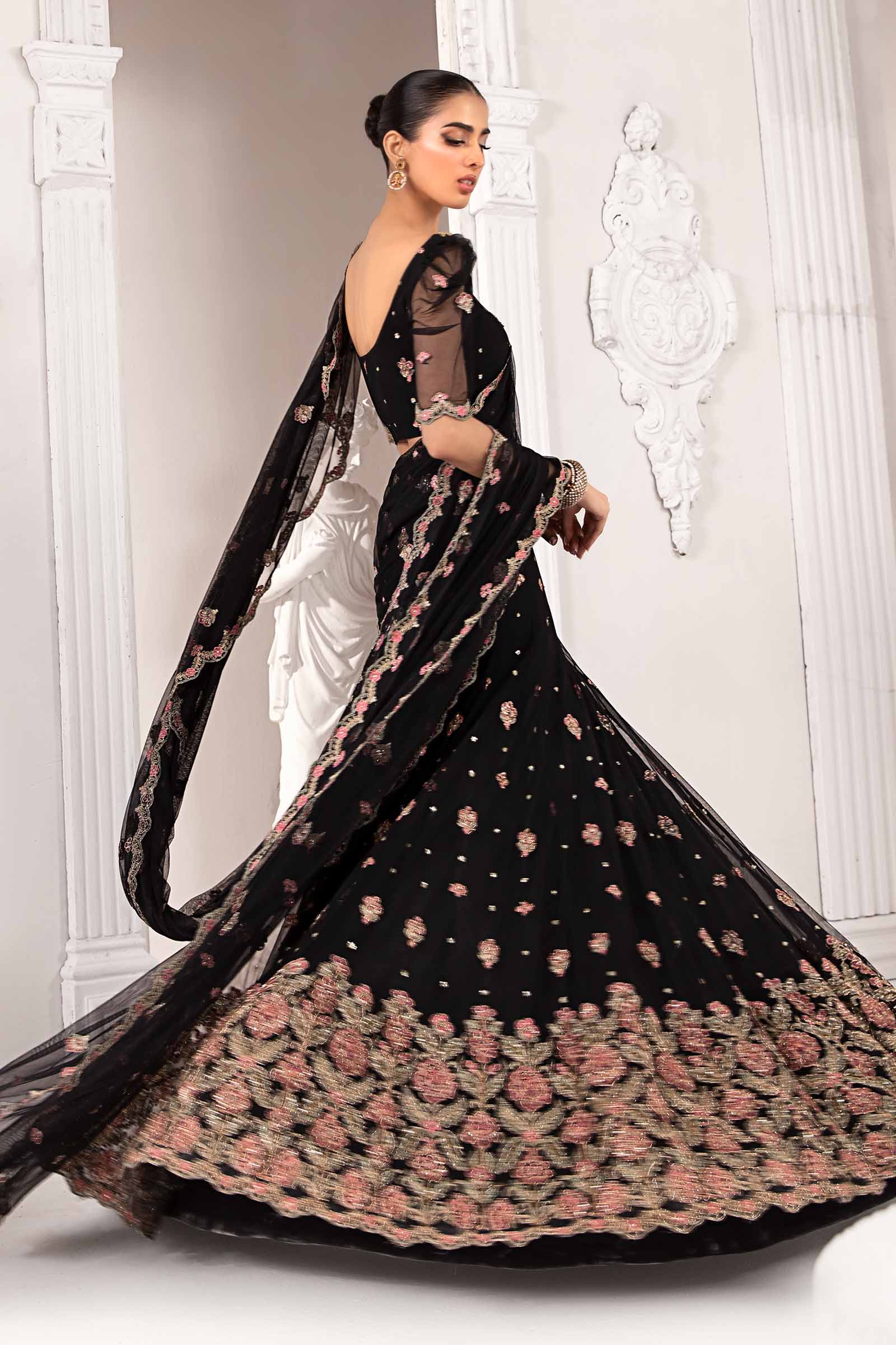 Embroidered Poly Net Fabric (3Pcs) | LF-704 - Image 4
