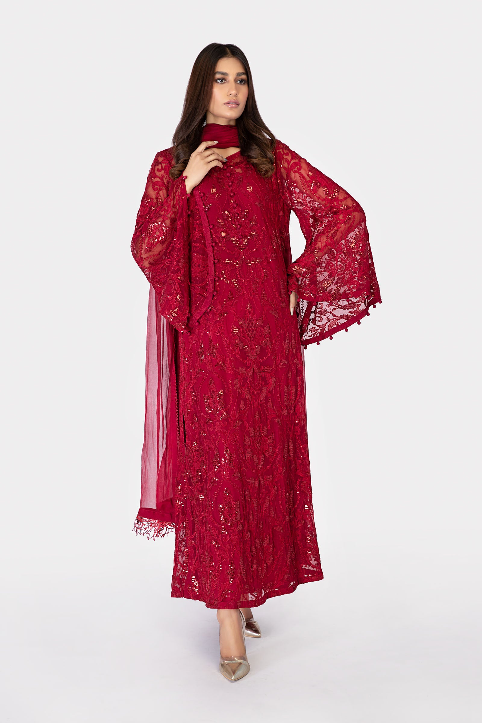 M.Luxe Fabrics LF-304-Maroon - Image 3