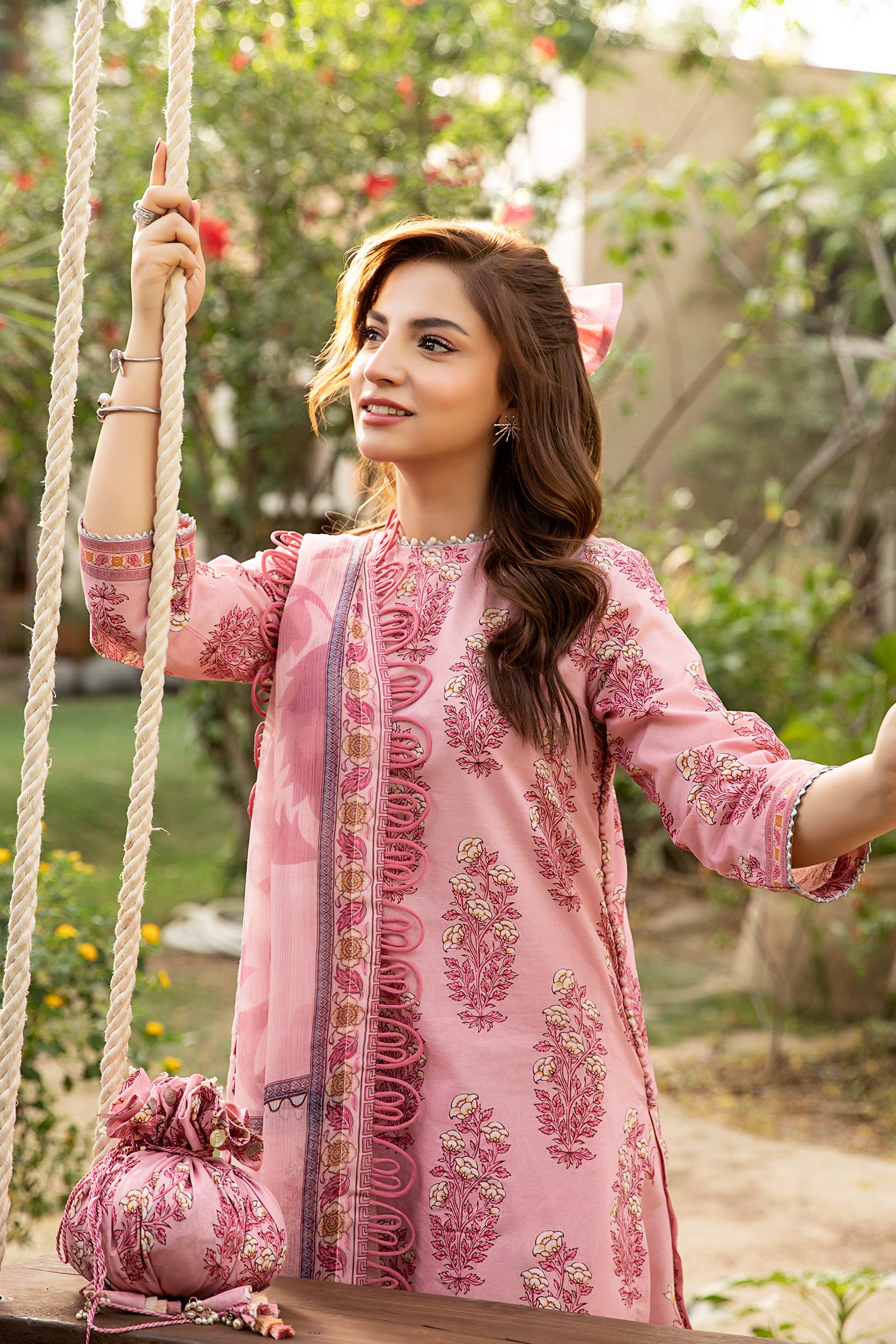3 Pc Unstitched Embroidered Lawn Suit | MB-CUS25-908A - Image 4