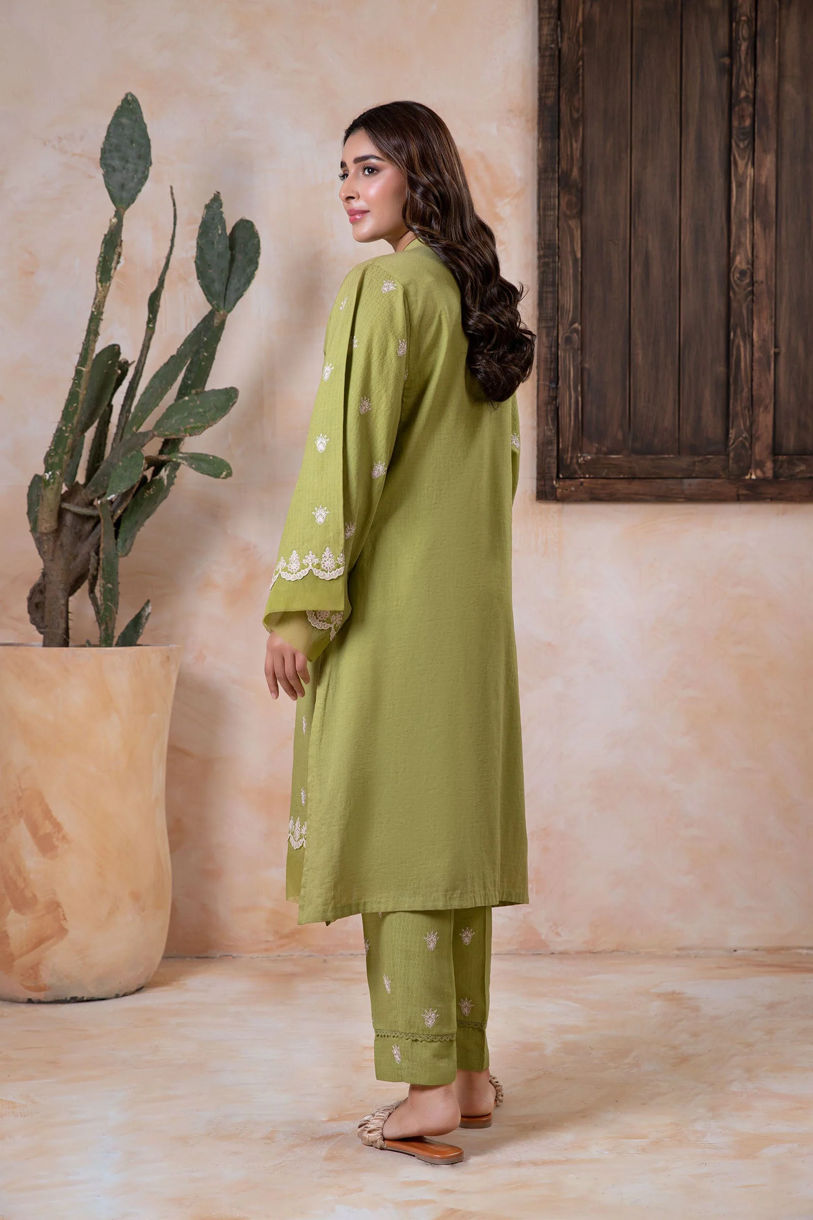 2 Piece Embroidered Dobby Lawn Suit - Image 4