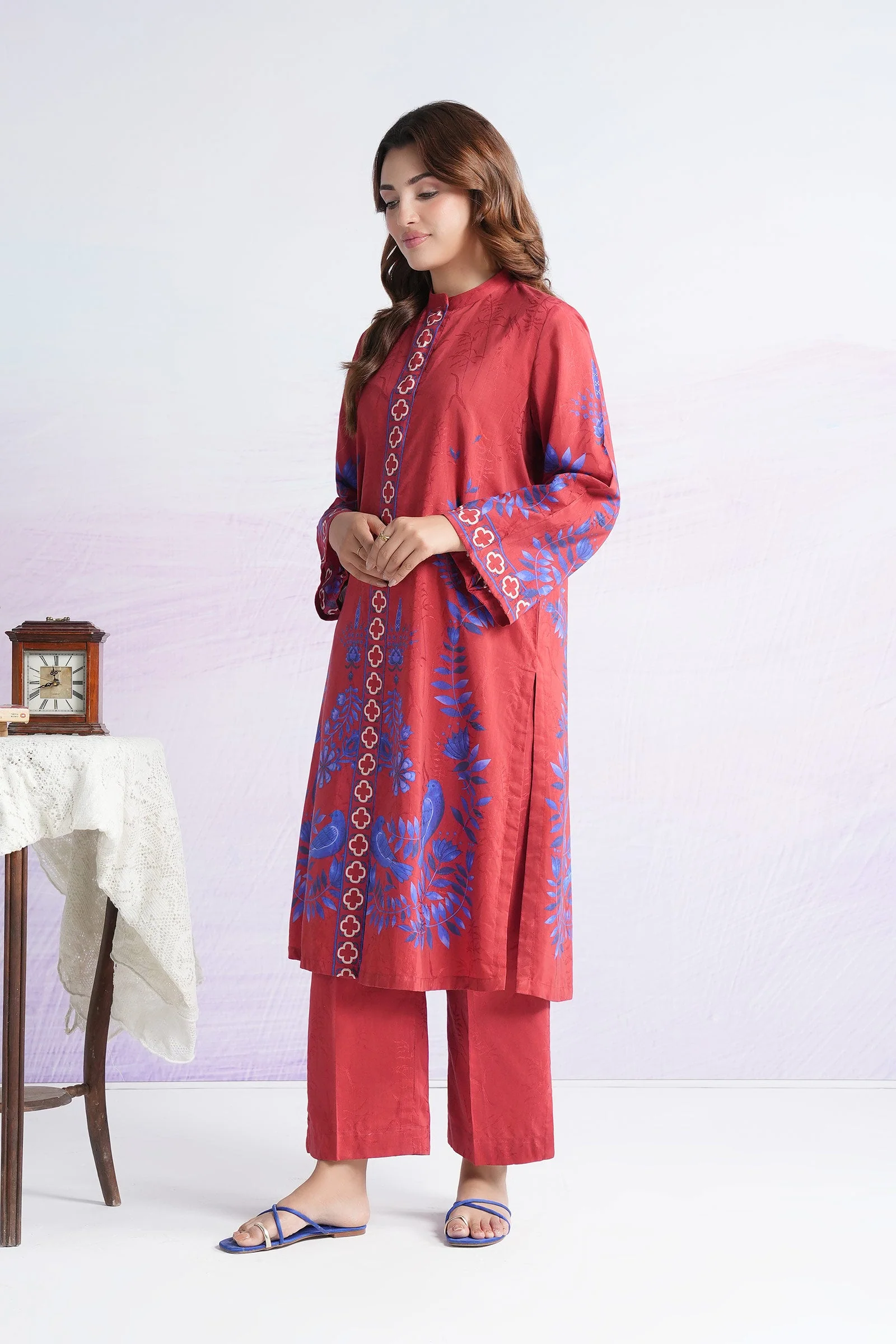 2 Pc Printed Filament Viscose Suit - Image 4