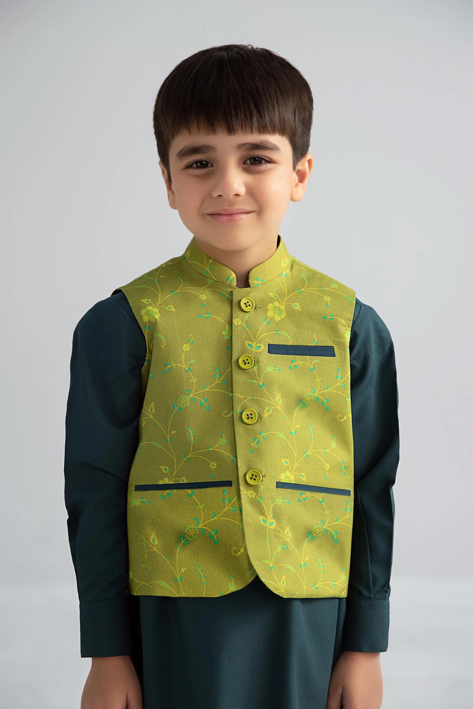 3 Piece Printed Blended Suit - Image 2