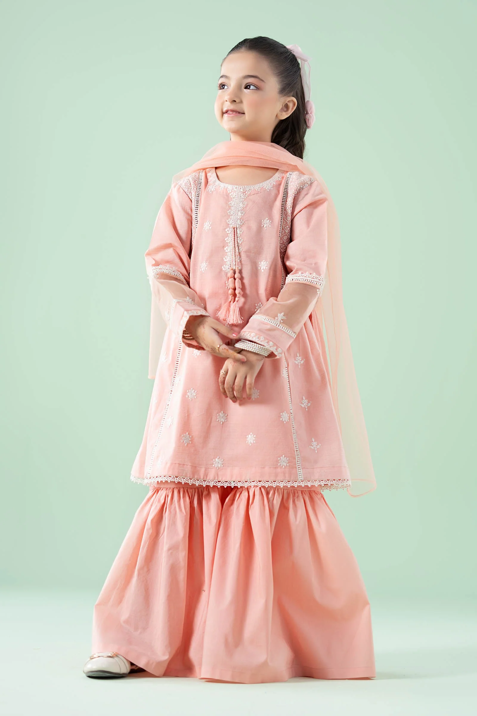 3 Piece Embroidered Dobby Suit
