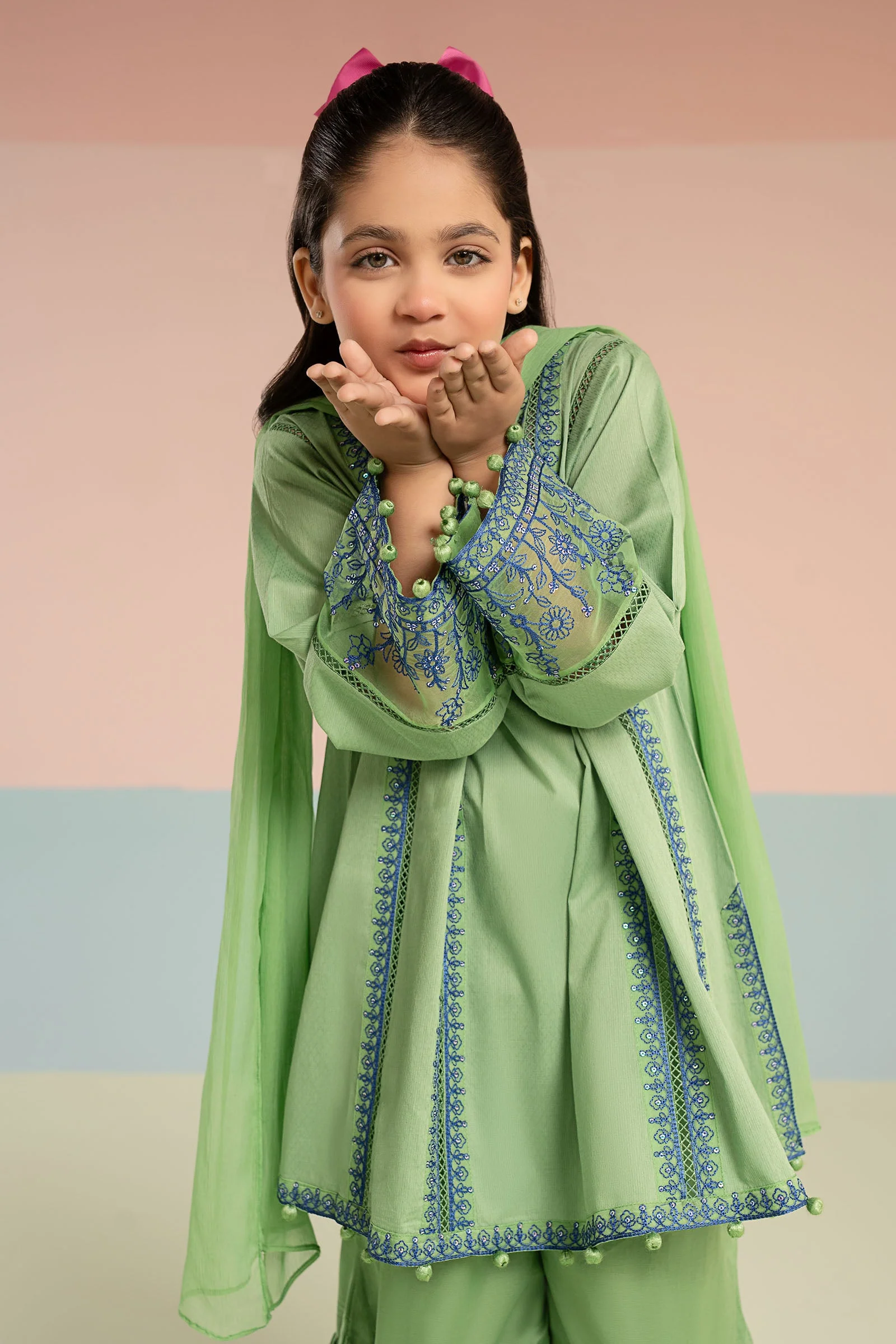 3 Piece Embroidered Dobby Lawn Suit - Image 3