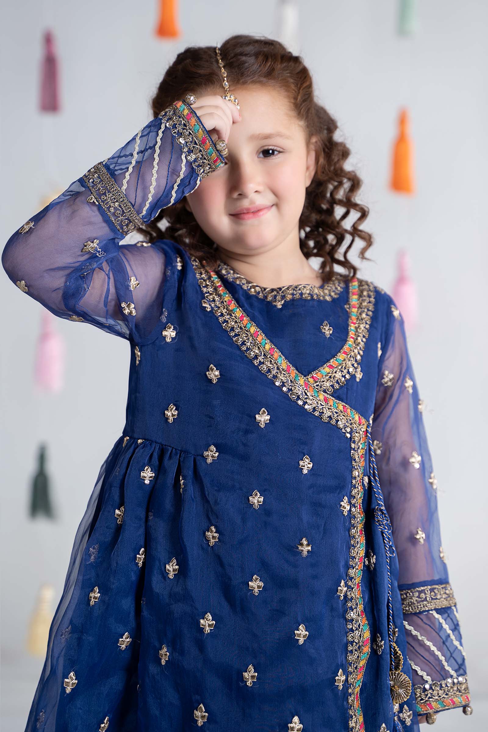 3 Piece Embroidered Organza Suit - Image 2