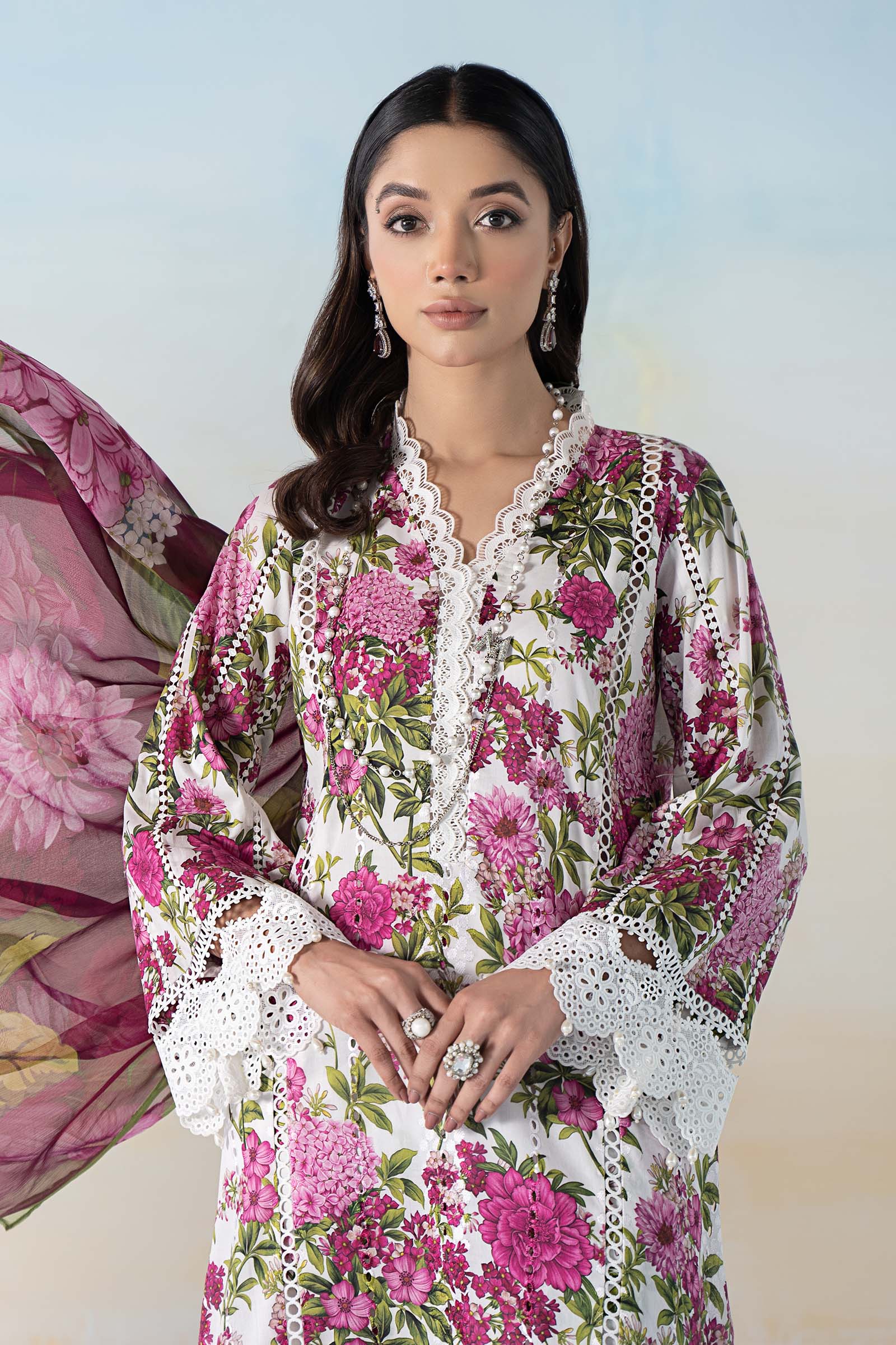 3 PIECE PRINTED DOBBY LAWN SUIT | MPS-2102-A - Image 2