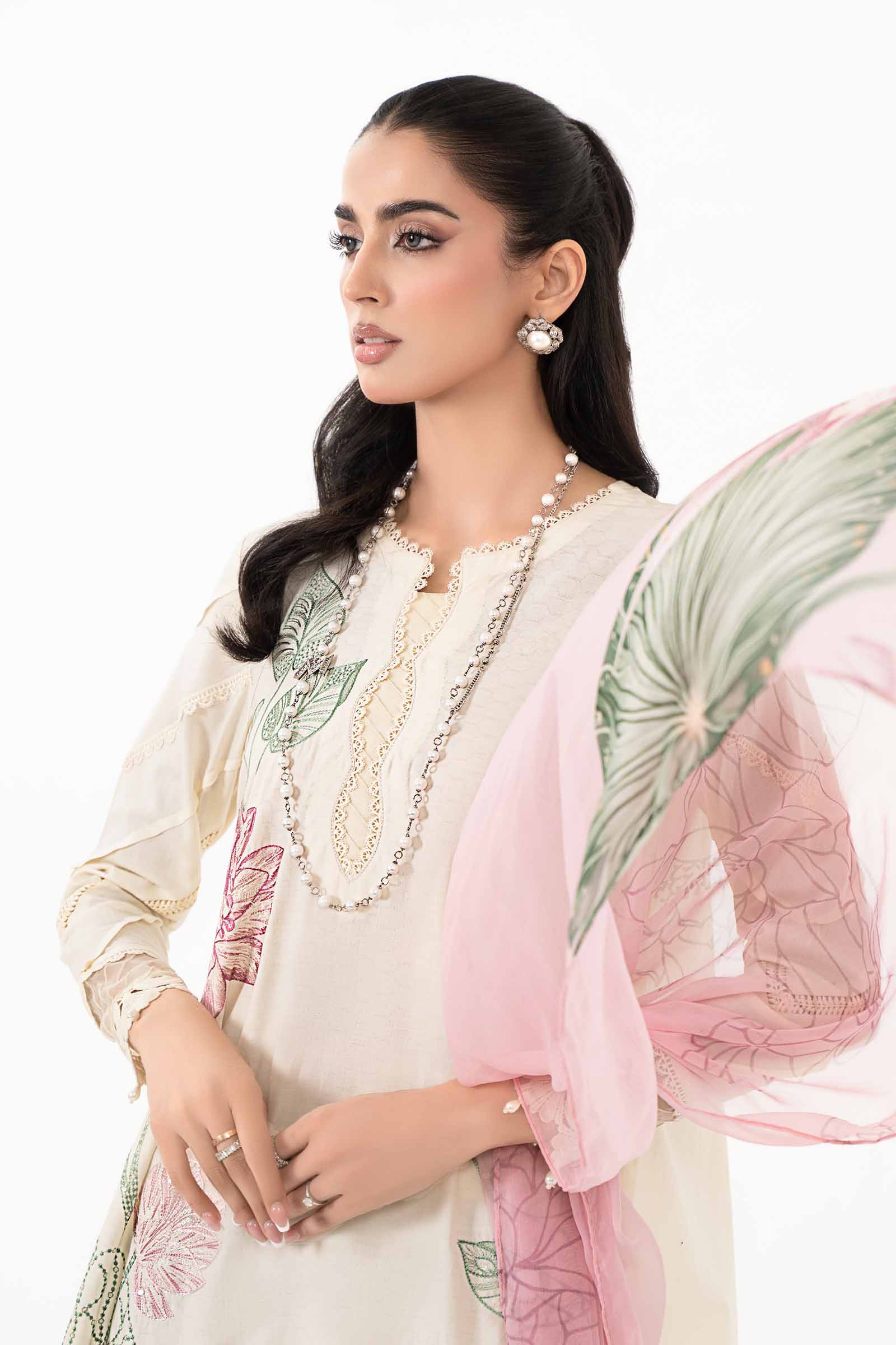 3 Piece Printed Dobby Lawn Suit | MPS-2201-A - Image 2