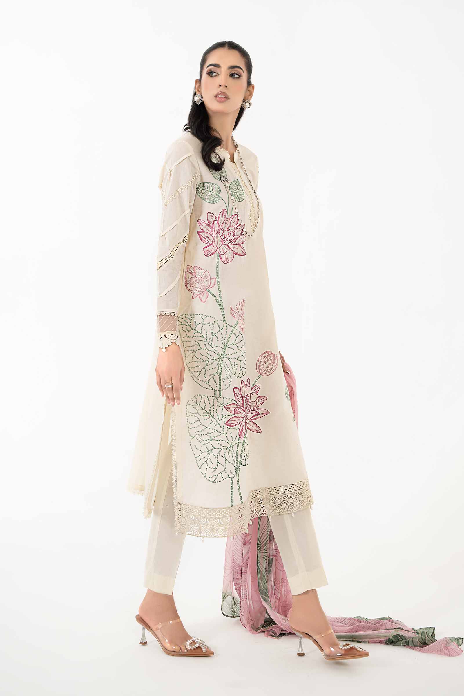 3 Piece Printed Dobby Lawn Suit | MPS-2201-A - Image 6