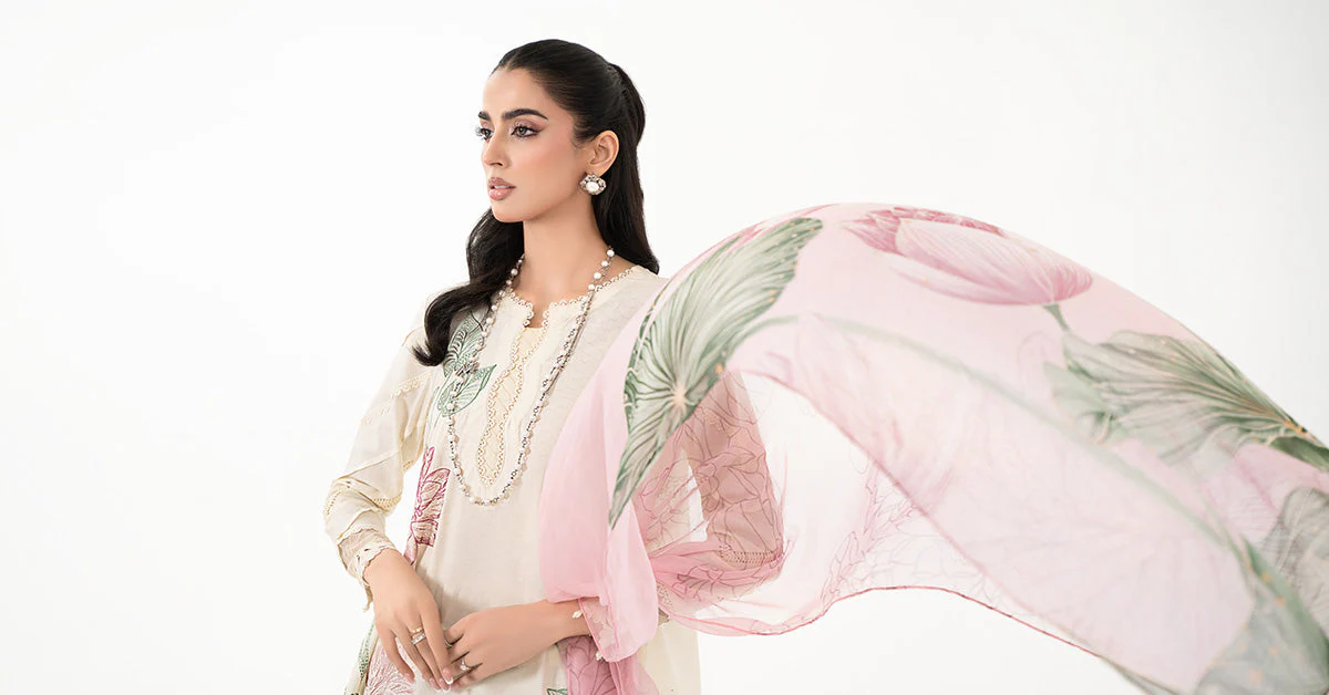 3 Piece Printed Dobby Lawn Suit | MPS-2201-A - Image 8