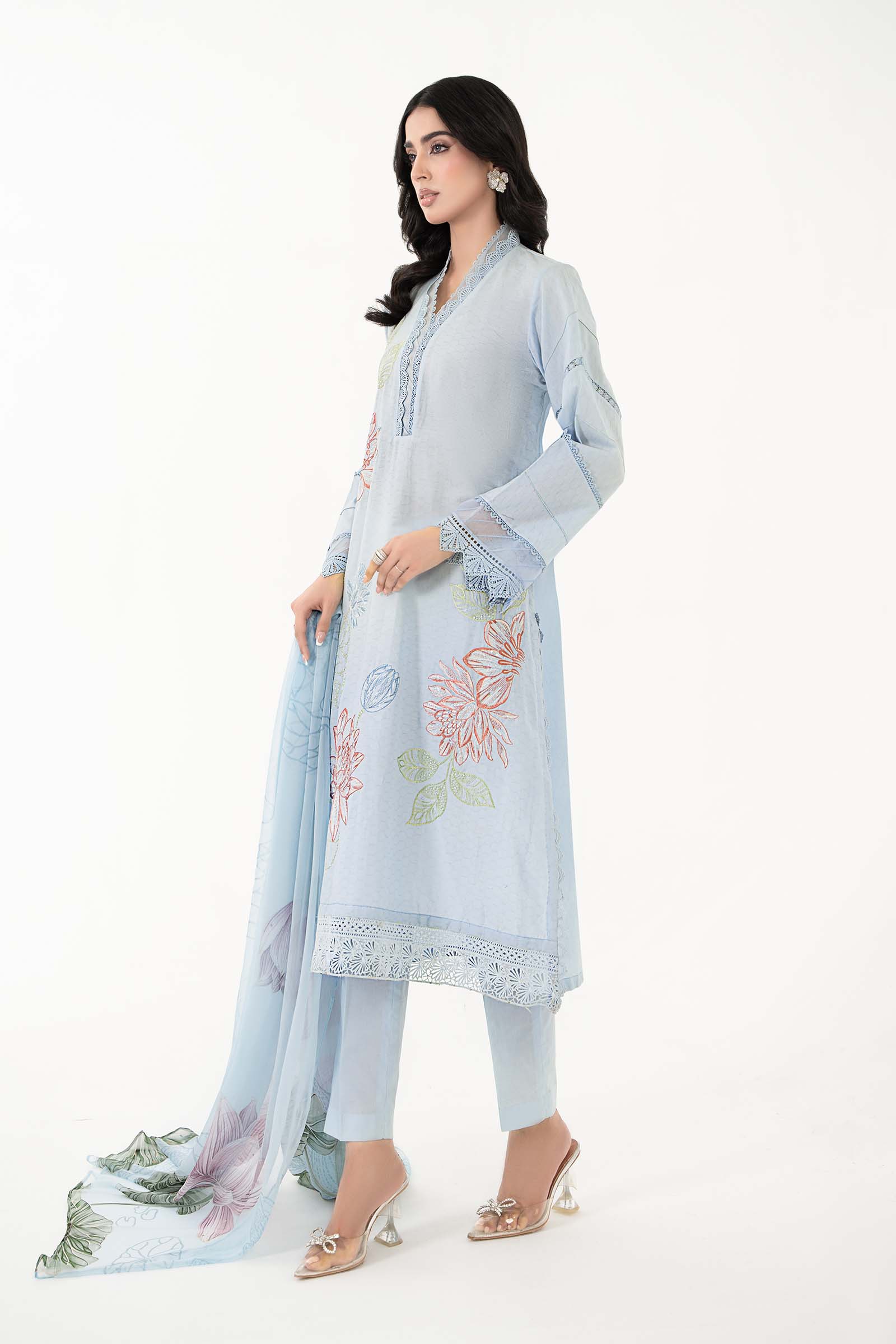 3 Piece Printed Dobby Lawn Suit | MPS-2201-B - Image 5