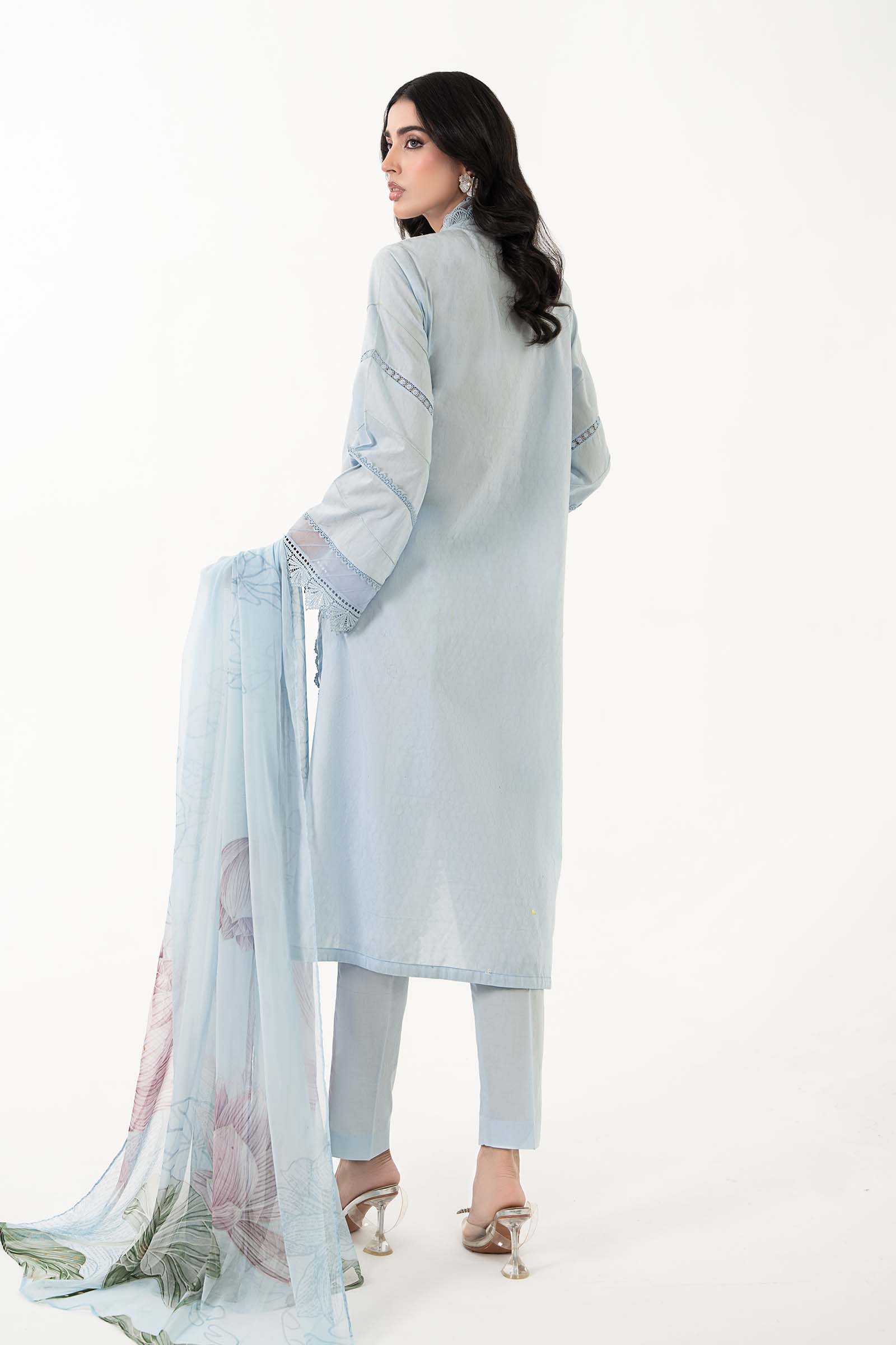 3 Piece Printed Dobby Lawn Suit | MPS-2201-B - Image 6