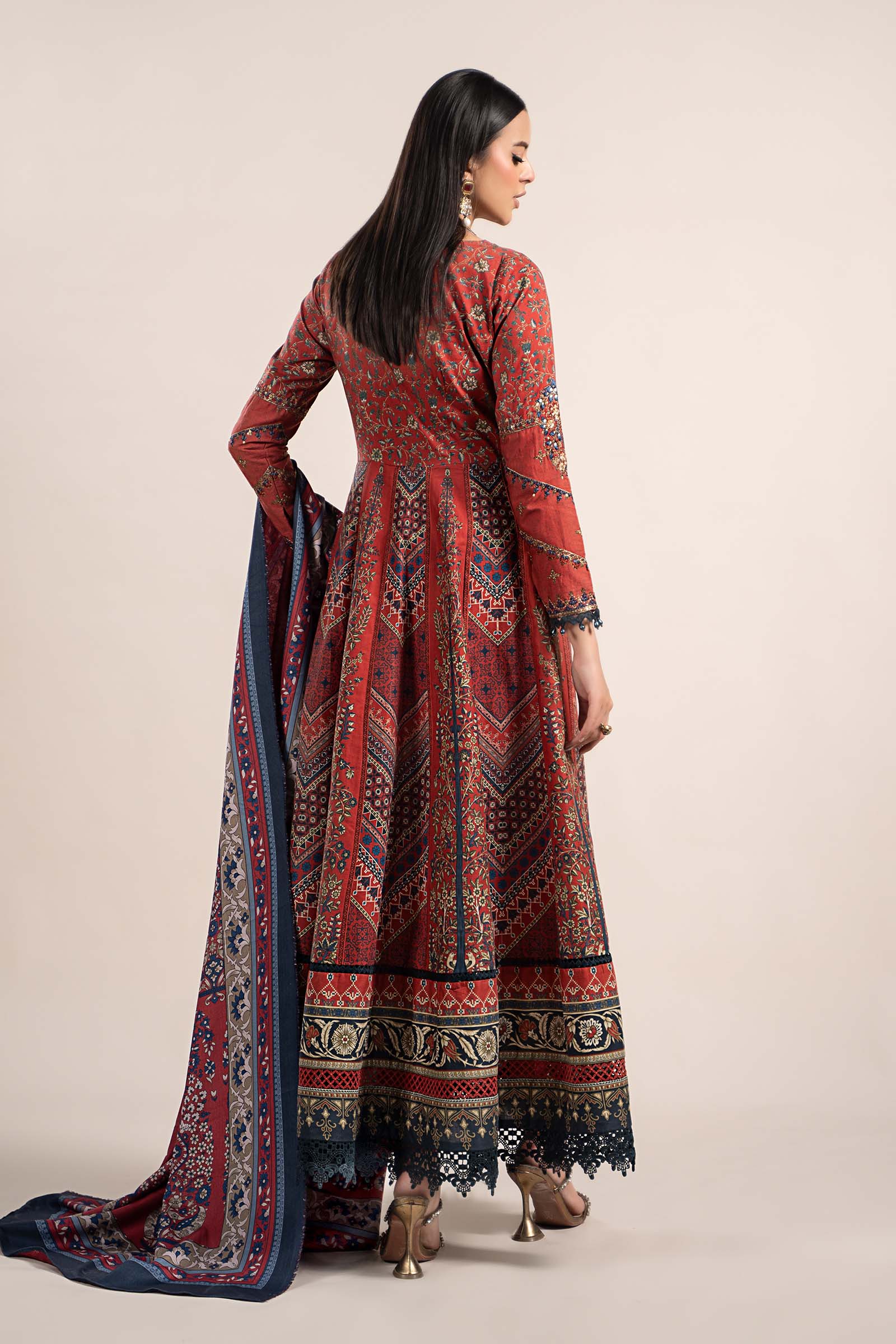 3 Piece Printed Cambric Suit | MPS-2302-B - Image 6