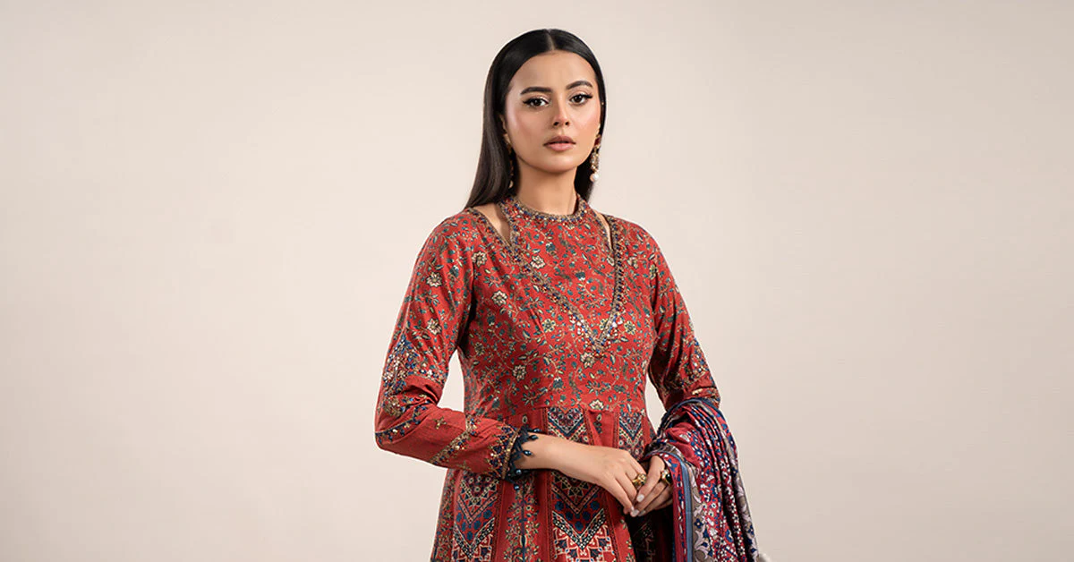 3 Piece Printed Cambric Suit | MPS-2302-B - Image 7