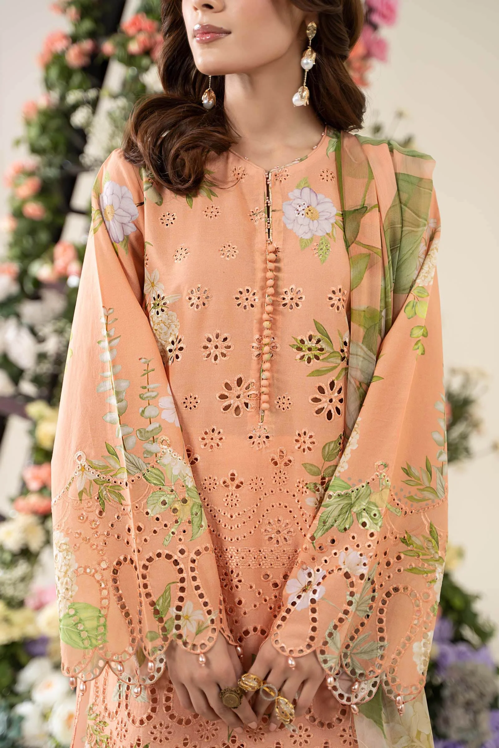 3 Piece Embroidered Lawn Suit | MPS-2602-A - Image 4