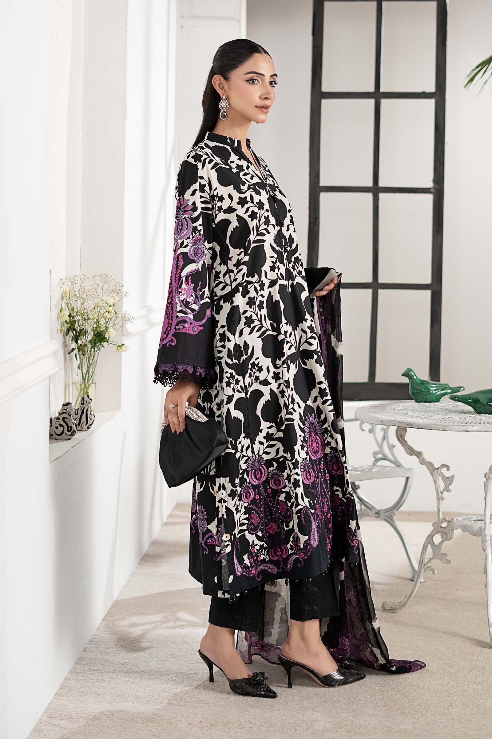 3 Piece Embroidered Cambric Suit - Image 7