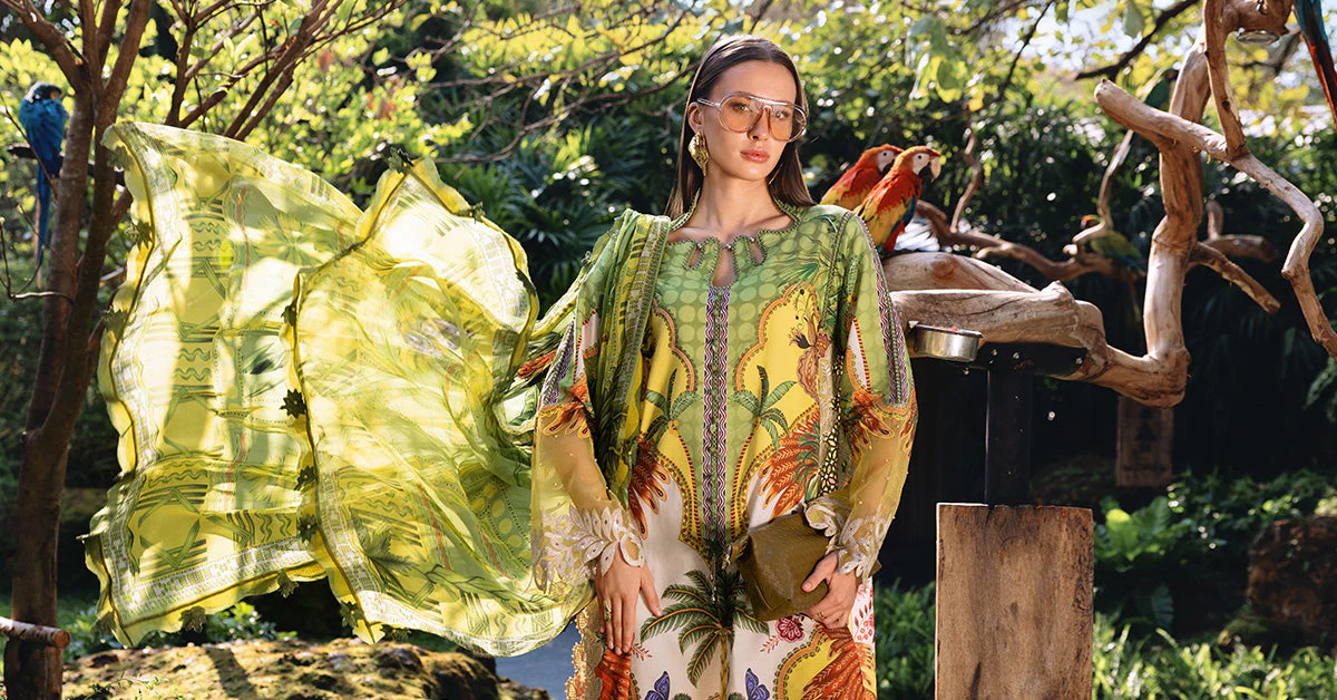 3 Piece Unstitched Embroidered Lawn Suit - Image 5
