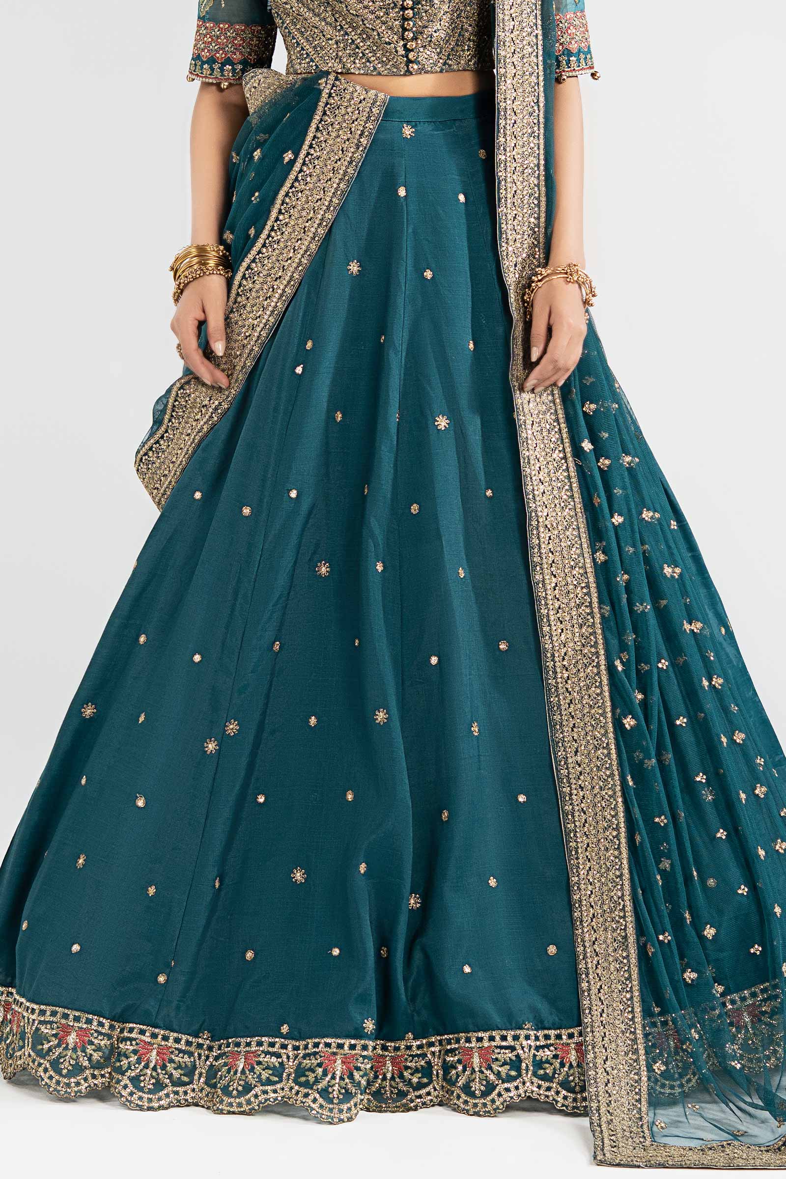 3 Piece Embroidered Raw Silk Suit - Image 6