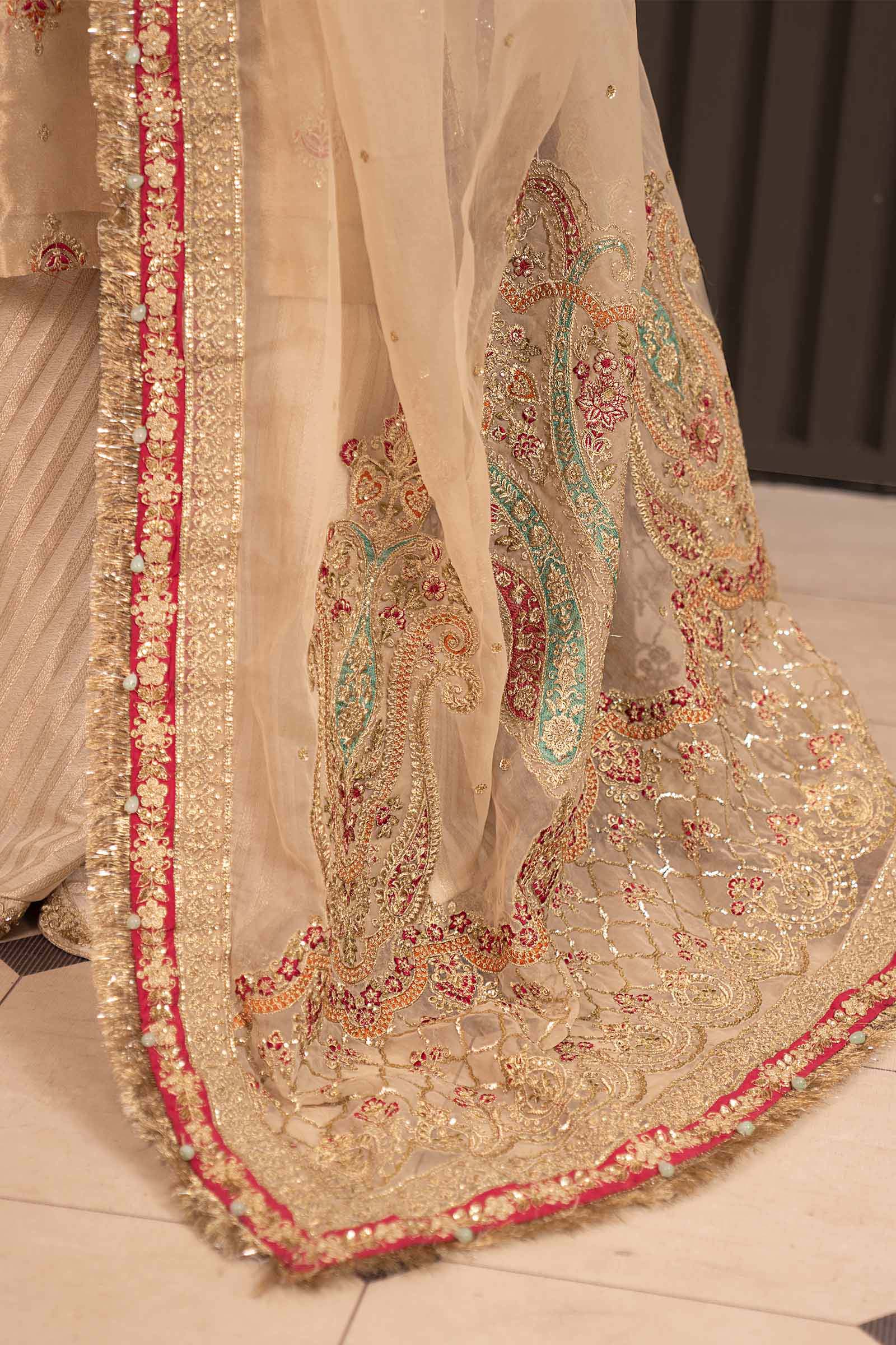 3 Piece Embroidered Tissue Suit - Image 6