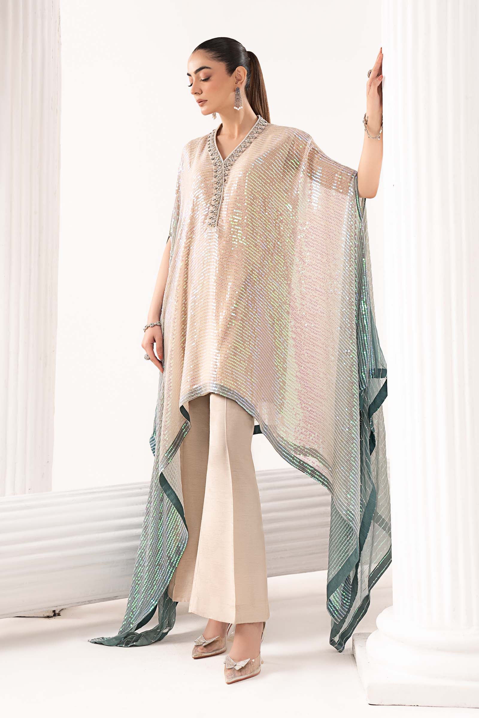 3 Piece Embroidered Chiffon Suit - Image 2