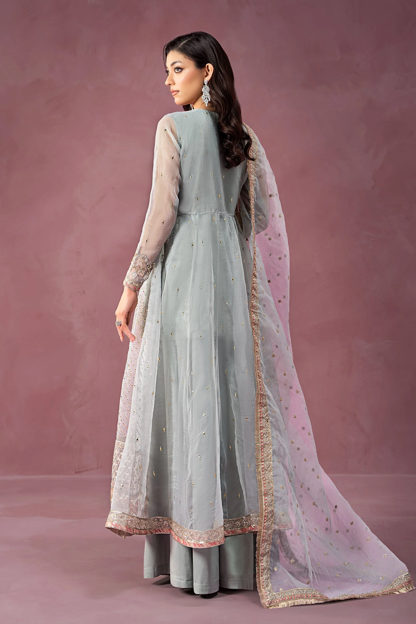 3 Piece Embroidered Organza Suit - Image 7